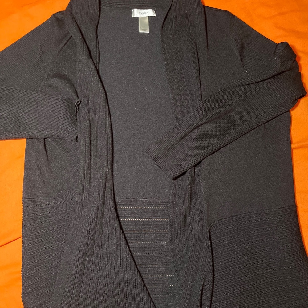 CJ Banks Black Open Cardigan Women’s Size 1X Preowned